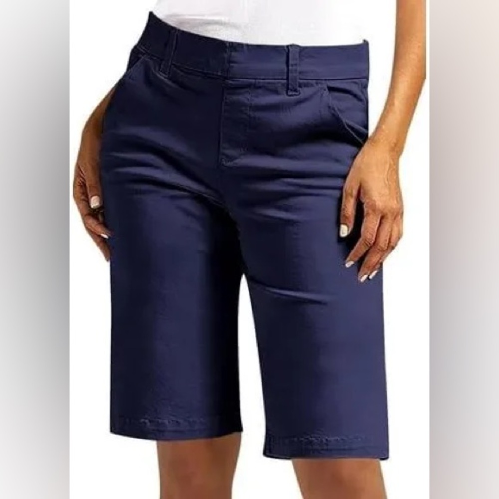 Matty M Dark Blue Men's Flat Front Shorts NWT
